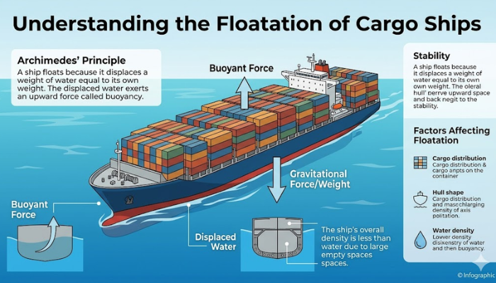 What is the floatation of cargo ships